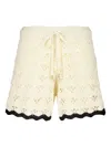 Zimmermann Rhiannon Crochet Shorts In Sand