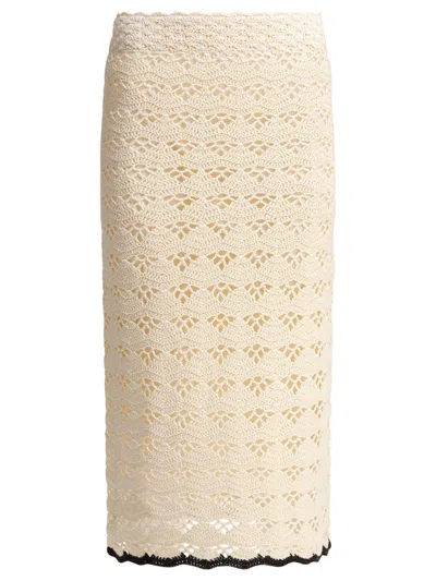 Zimmermann Rhiannon Crochet Skirt In Sand