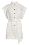 Zimmermann Rhiannon Cuffed Linen Playsuit