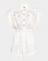 Zimmermann Rhiannon Cuffed Linen Playsuit