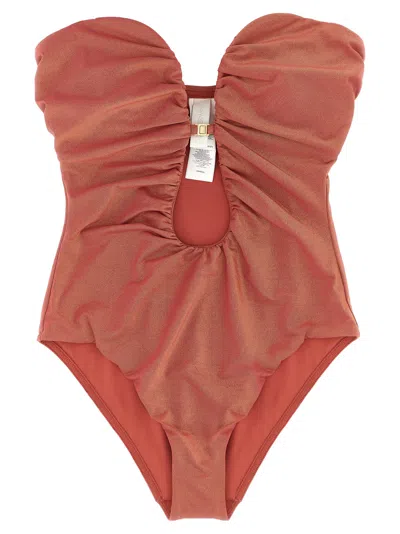 ZIMMERMANN RHIANNON DEEP PLUNGE ONE-PIECE SWIMSUIT