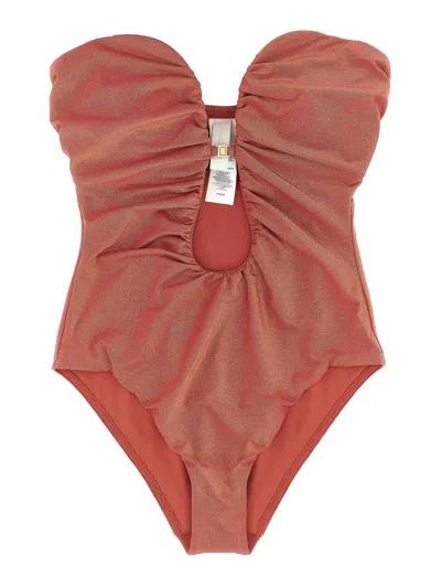 ZIMMERMANN RHIANNON DEEP PLUNGE ONE-PIECE SWIMSUIT