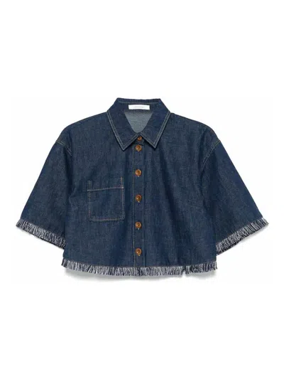 Zimmermann Rhiannon Denim Shirt In Blue