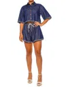 Zimmermann Rhiannon Denim Shirt In Atlantic In Blue