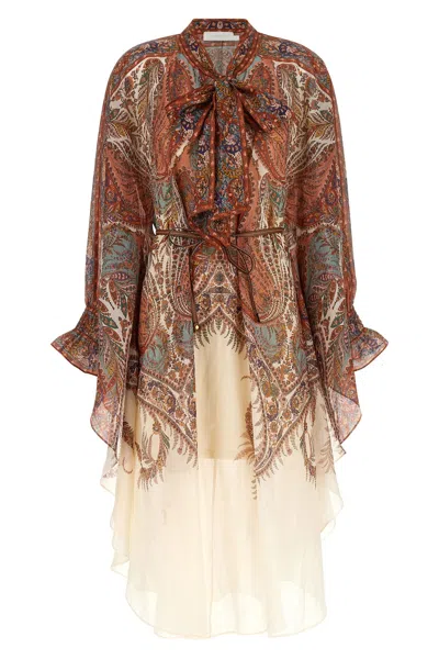 Zimmermann Layered Multicolour Dress With Paisley Patterns