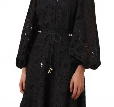 Zimmermann Rhiannon Embroidered Blouse In Black