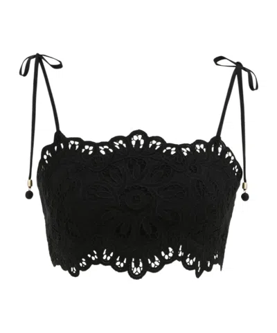 Zimmermann Rhiannon Embroidered Bodice In Black