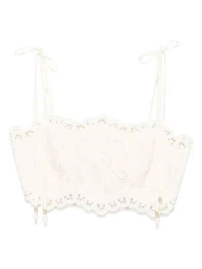 Zimmermann Rhiannon Embroidered Bodice In White