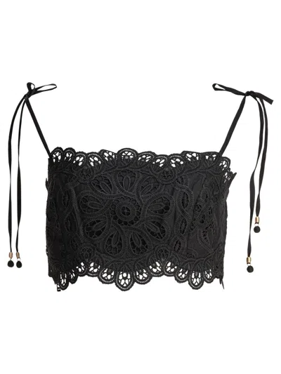 Zimmermann Rhiannon Embroidered Corset In Black