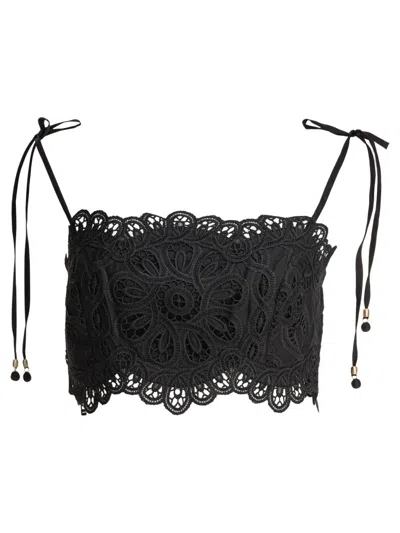 Zimmermann Rhiannon Embroidered Bodice In Black