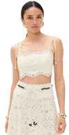 Zimmermann Rhiannon Embroidered Bodice Ivory In Neutral