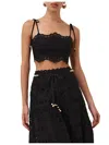 Zimmermann Rhiannon Embroidered Bodice Top In Black In Black