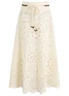Zimmermann Cotton Rhiannon Embroidered Midi Skirt