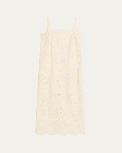 Zimmermann Rhiannon Embroidered Dress In White