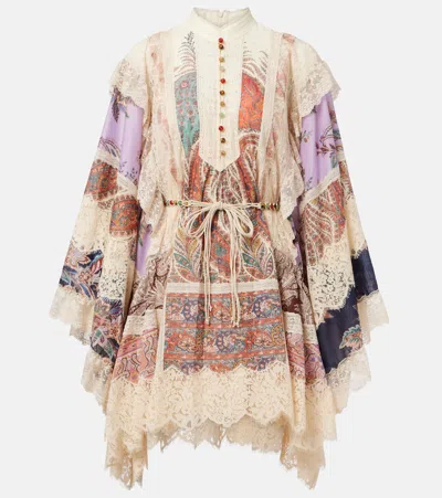 ZIMMERMANN RHIANNON EMBROIDERED FLORAL MINIDRESS