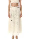 Zimmermann Cotton Rhiannon Embroidered Midi Skirt