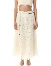 Zimmermann Cotton Rhiannon Embroidered Midi Skirt