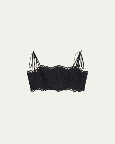 ZIMMERMANN RHIANNON EMBROIDERED TIE BODICE