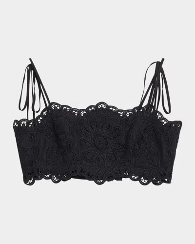 ZIMMERMANN RHIANNON EMBROIDERED TIE BODICE
