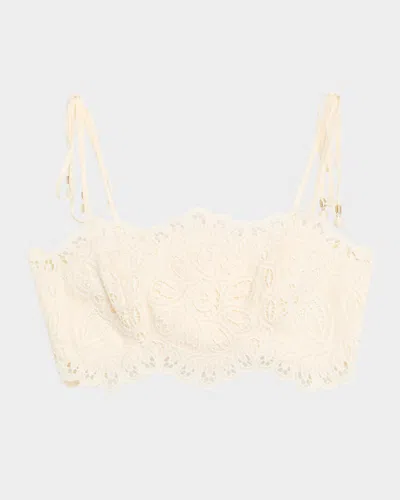 ZIMMERMANN RHIANNON EMBROIDERED TIE BODICE
