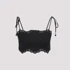 Zimmermann Rhiannon Embroidered Bodice Top In Black In Black