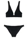 Zimmermann Rhiannon Wire Front Bikini Set In Black