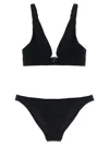 Zimmermann Rhiannon Wire Front Bikini Set In Black