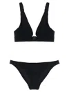 Zimmermann Rhiannon Wire Front Bikini Set In Black