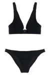 Zimmermann Rhiannon Wire Front Bikini Set In Black
