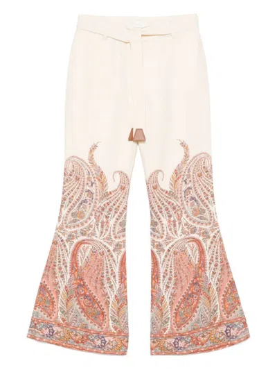 Zimmermann Rhiannon Flare Pant In Neutral