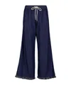 Zimmermann Rhiannon Fringed Denim Wide-leg Jeans