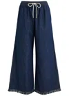 Zimmermann Rhiannon Fringed Denim Wide-leg Jeans