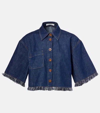 ZIMMERMANN RHIANNON FRINGED DENIM SHIRT