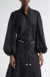 Zimmermann Rhiannon Guipure Lace Trim Cotton Shirt