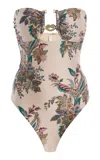 Zimmermann Rhiannon Hardware-detailed Strapless One-piece Swimsuit