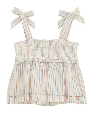 Zimmermann Rhiannon Kids Denim Top In White