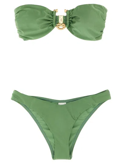 Zimmermann Rhiannon Knot' Bikini In Green