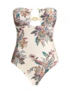 Zimmermann Off-the-shoulder Ascension Swimsuit