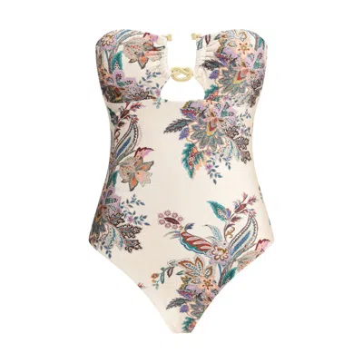 Zimmermann Rhiannon Knot One-piece Swimsuit In Multi