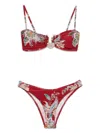 Zimmermann Rhiannon Knot Trim Bikini Clothing