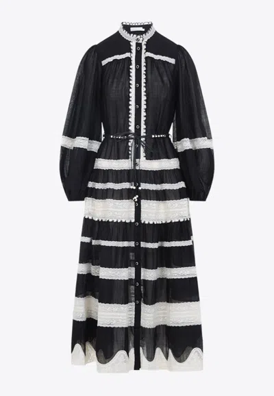 ZIMMERMANN RHIANNON LACE MIDI DRESS