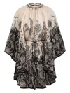 Zimmermann Rhiannon Long Sleeve Silk Habutai Lantern Minidress