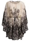 Zimmermann Rhiannon Long Sleeve Silk Habutai Lantern Minidress
