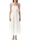 Zimmermann Devi Scallop-edge Cutout Linen-voile Midi Dress In White