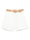 Zimmermann Acacia Cotton Tuck Shorts In White