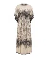 Zimmermann Cream Floral Habotai Silk Rhiannon Maxi Dress