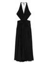 Zimmermann Rhiannon Plunge Halter Maxi Black
