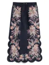 Zimmermann Rhiannon Scallop Midi Skirt