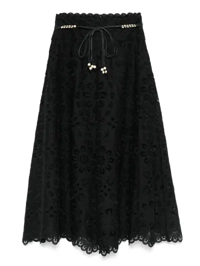 ZIMMERMANN RHIANNON MIDI SKIRT - WOMEN'S - COTTON/POLYESTER