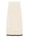 Zimmermann Rhiannon Crochet Skirt In Crbl - Creamblack